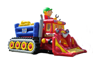 Ein Traum vieler Kinder: Ein riesengroßer Bagger zum Hineingehen und Herumtoben!