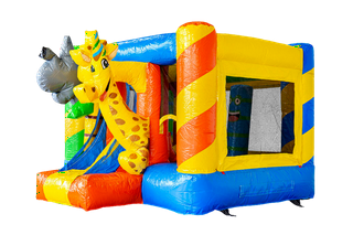 Kleine Hüpfburg mit witzigen Tieren